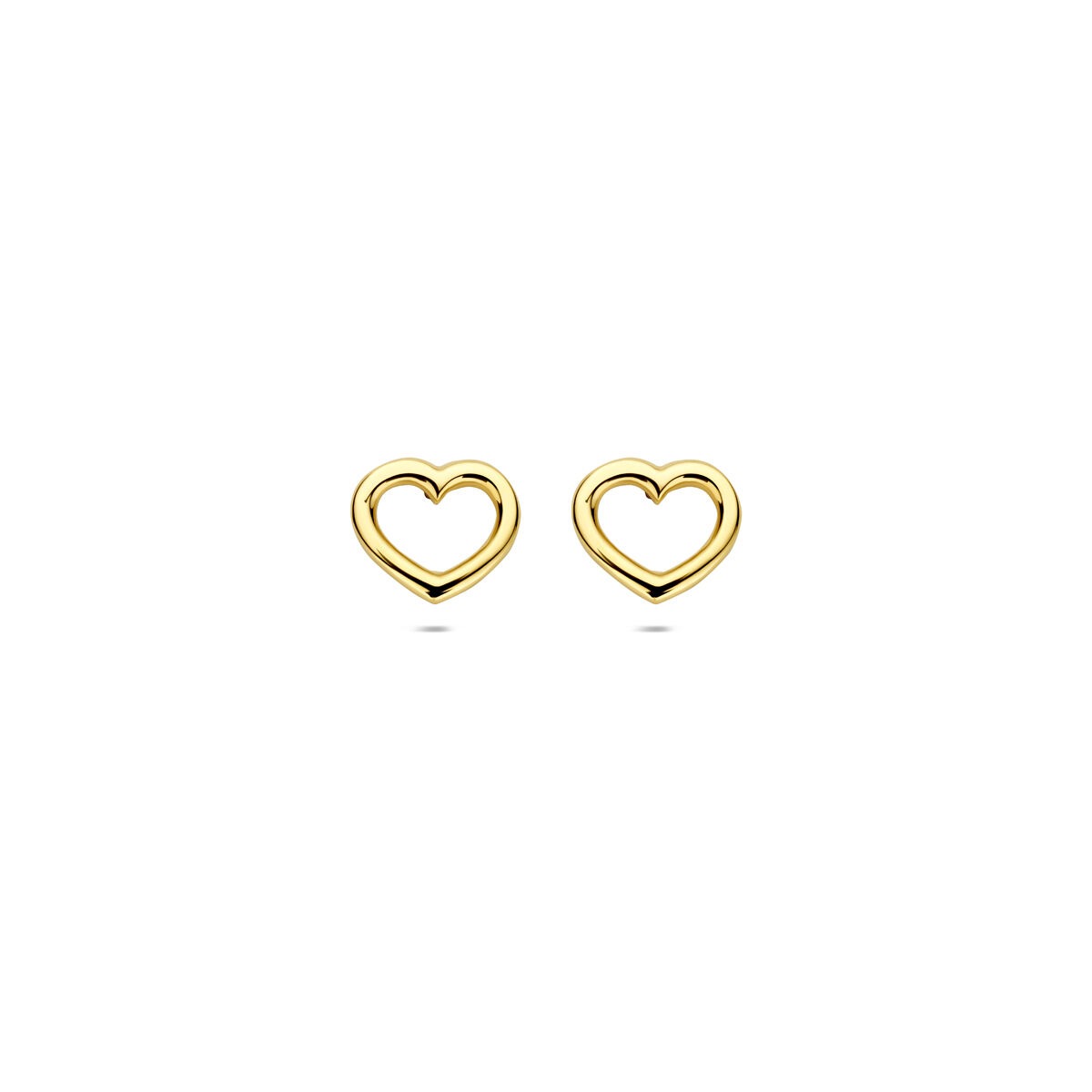 Ohrringe in Herzform aus 14 Karat Gold mit offenem Design