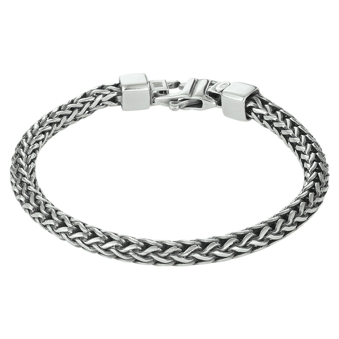 Armband Oxi Fuchsschwanz 5,0 mm Silber oxidiert