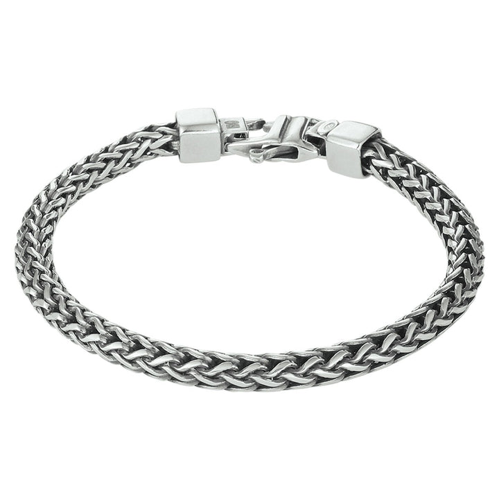 Armband Oxi Fuchsschwanz 5,0 mm Silber oxidiert
