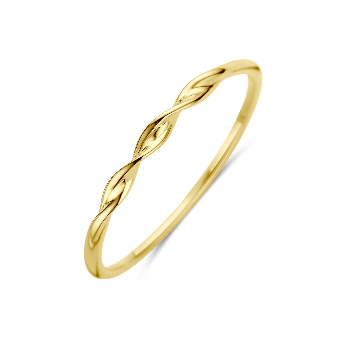 Gedrehter Ring aus 9 Karat Gelbgold mit geschwungenem Design