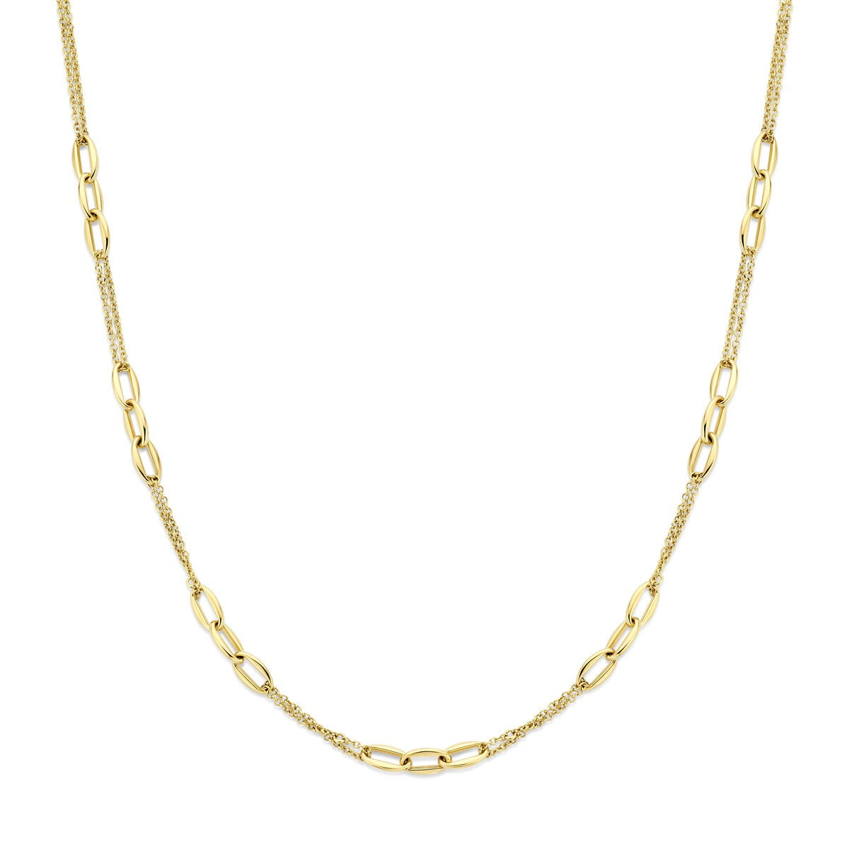14k Gelbgoldene Ankerkette mit ovalen Gliedern