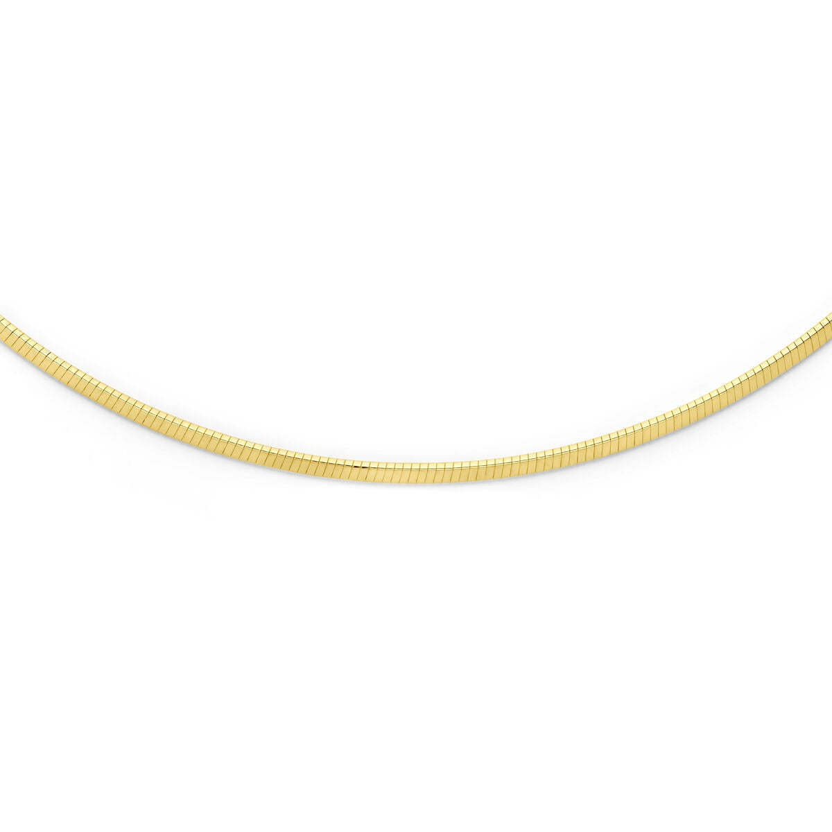 14k Gelbgold Omega Kette – 2.5 mm 45 cm
