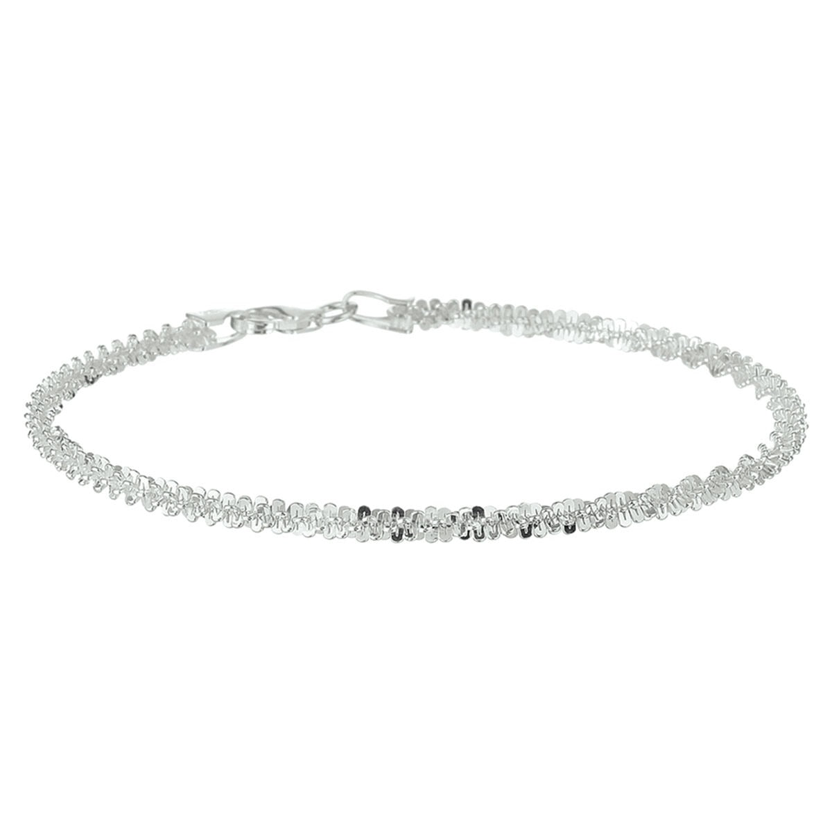 925 Silber-Fantasiearmband für Damen mit funkelnden Zirkonia-Steinen