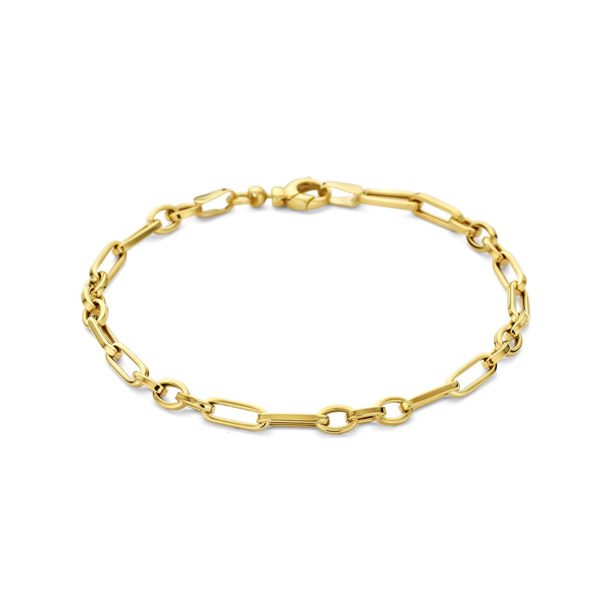 Anker-Armband aus 9 Karat Gelbgold mit 4 mm breiten Gliedern