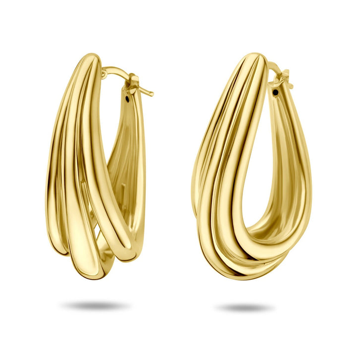 Verguld 925 Zilveren Oorringen 42 x 16,5 mm Dames