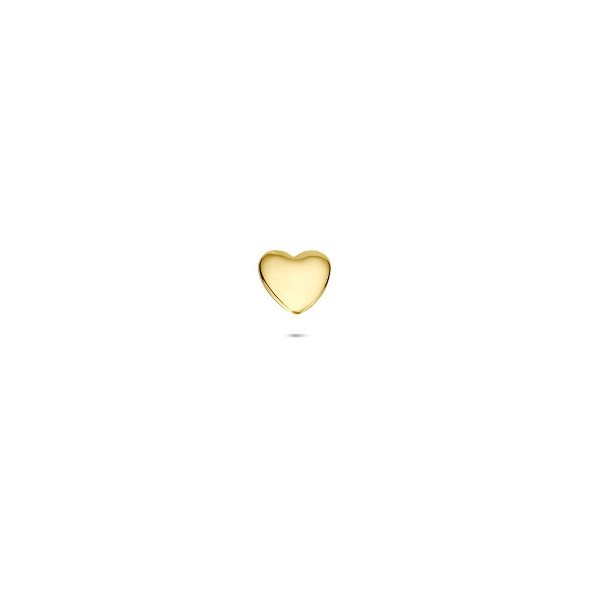 14k gelbgoldenes Flat Back Piercing in Herzform
