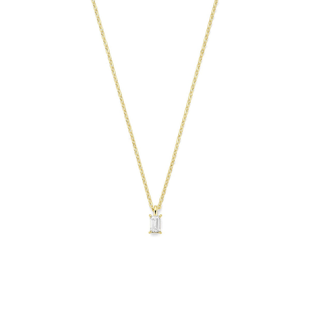 Verguld 925 zilveren collier met zirkonia