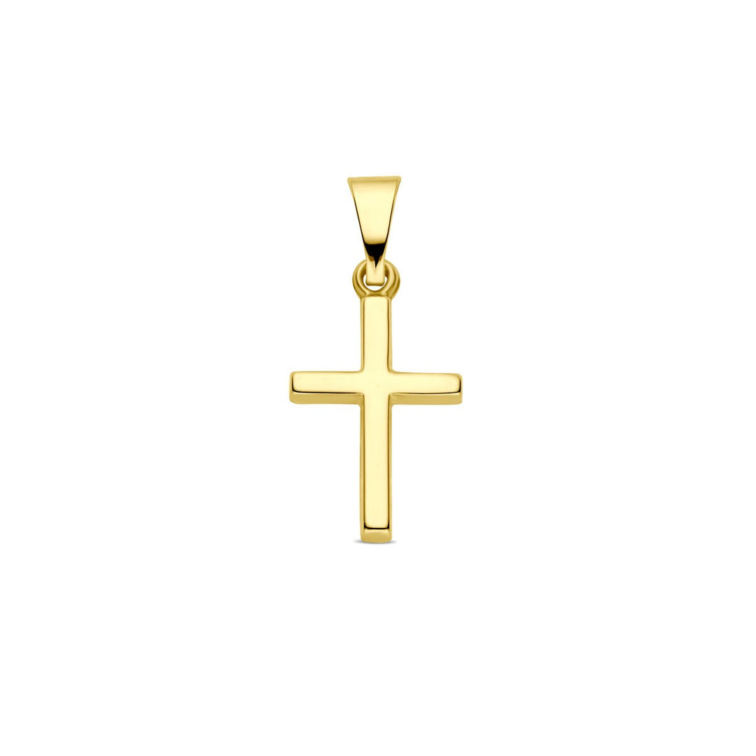 9k Geelgouden kruis hanger