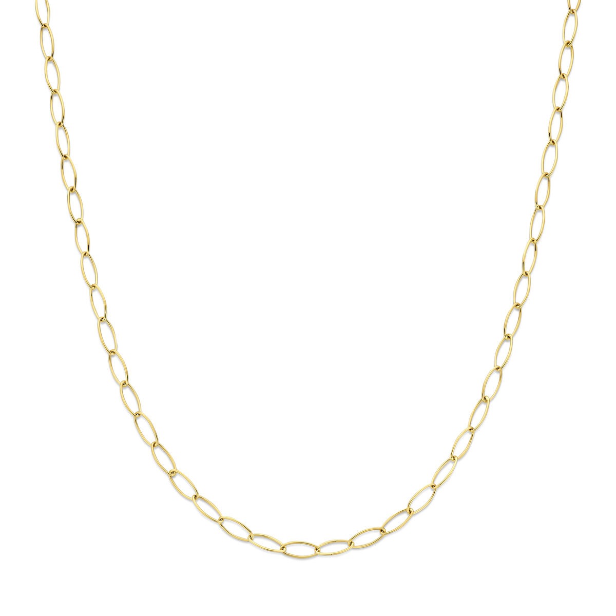 14k gelbgoldene Ankerkette mit ovalen Gliedern