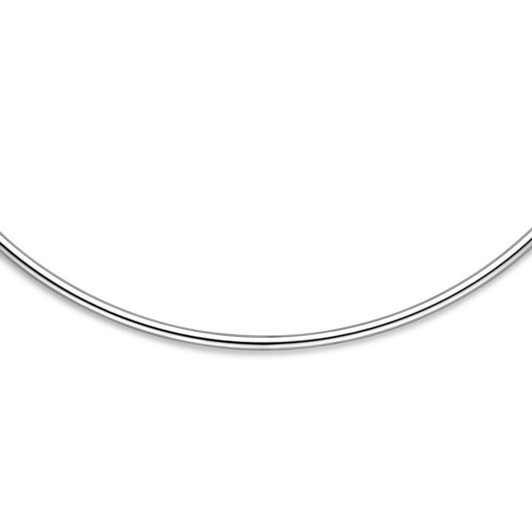 Zilveren dames ketting gerhodineerd 2,5 mm 38,5 + 5 cm