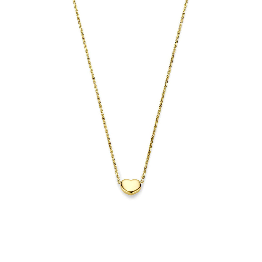 14k Geelgouden collier met hartje