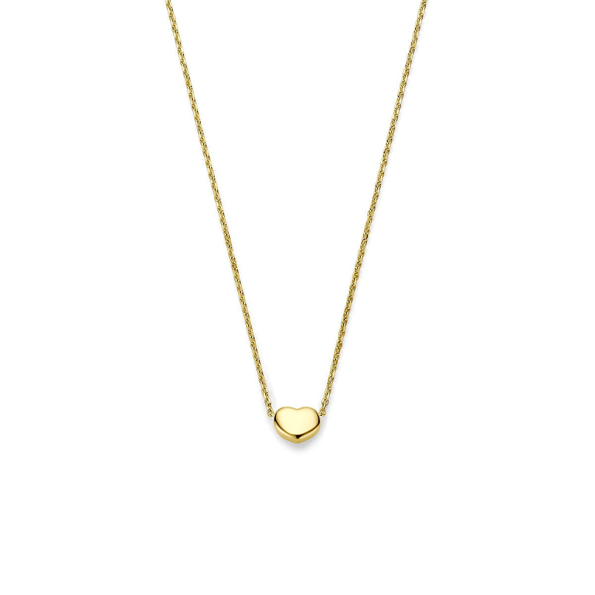 14k Gelbgoldkette mit herzförmigem Anhänger