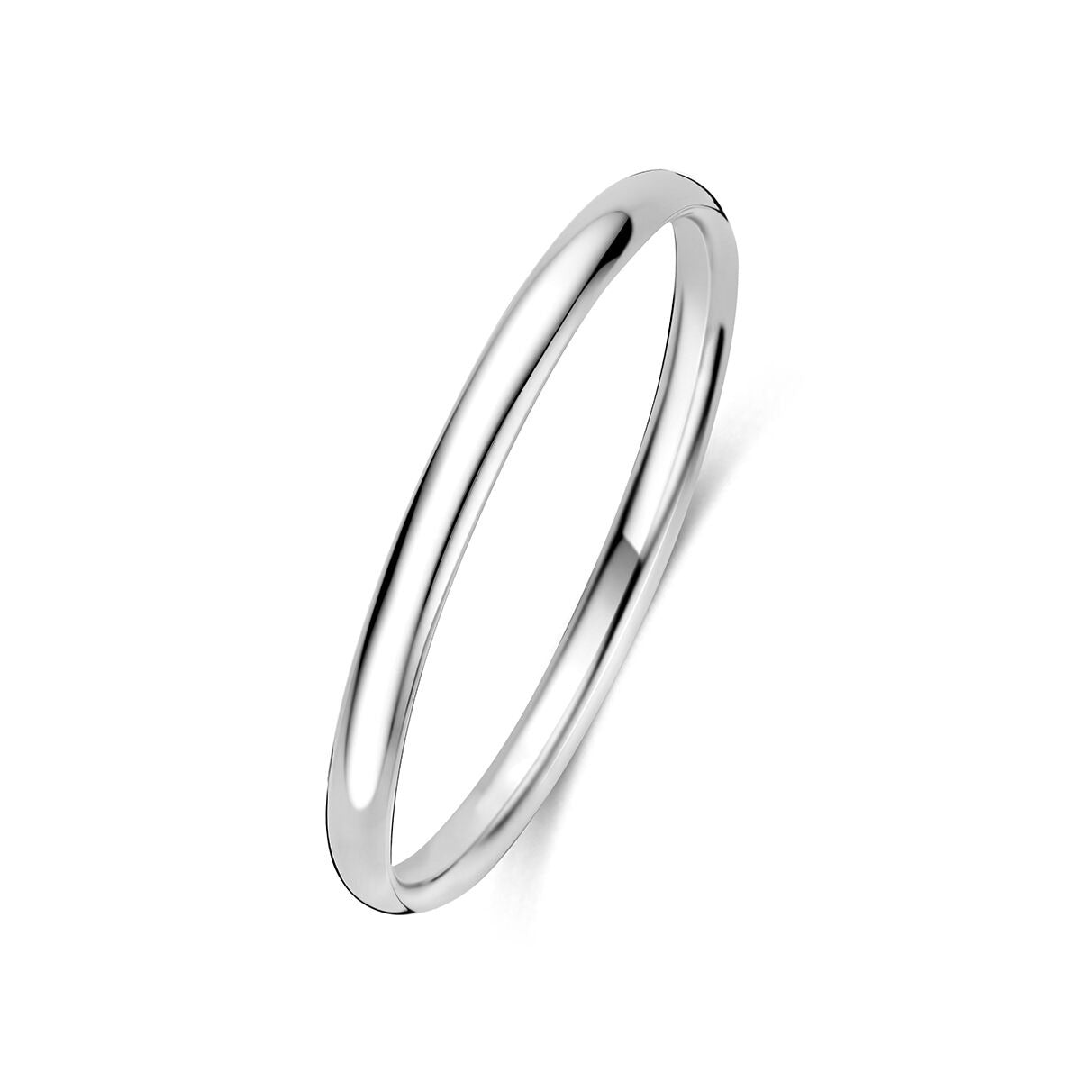 Gerhodinierte 925 Silber Bangle-Armband mit glänzender Oberfläche und schmalem Design
