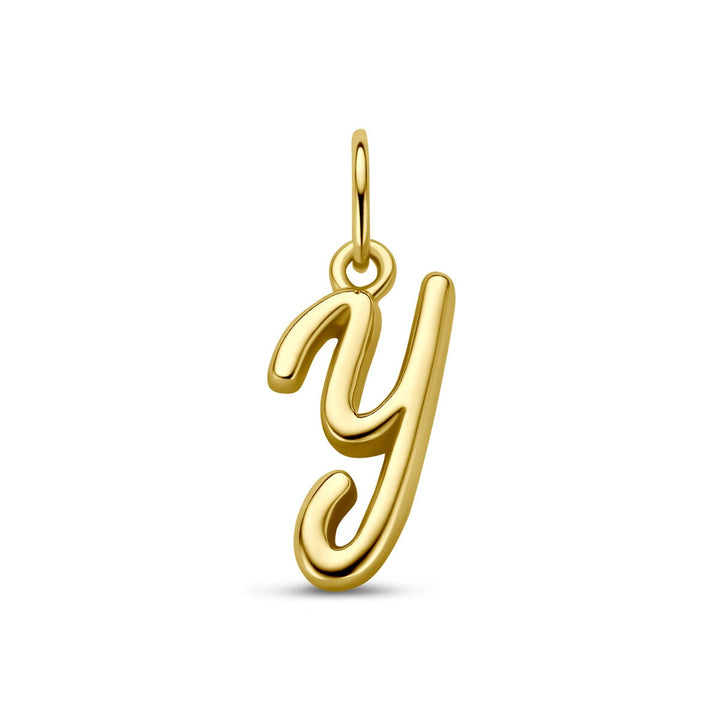 Verguld 925 zilveren letterhanger