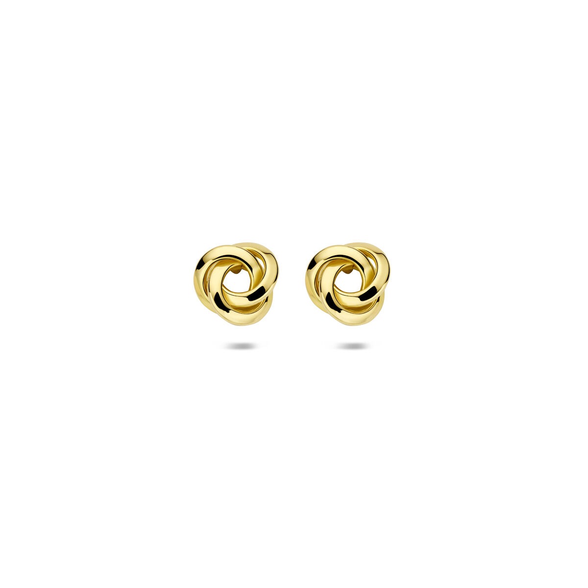 Goldene Ohrstecker mit Knoten aus 14 Karat Gold