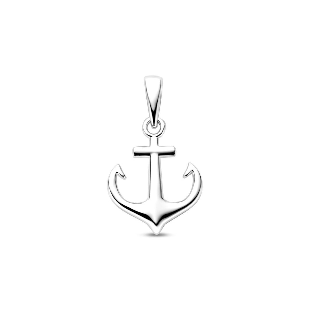 Zilveren hanger anker – gerhodineerd 925