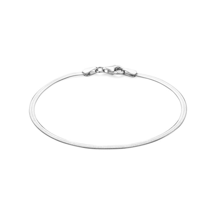 Rhodiniertes Schlangearmband aus 925er Silber 2 mm