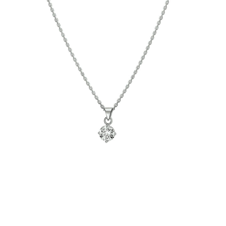 Halskette Zirkonia 41 + 4 cm Silber rhodiniert