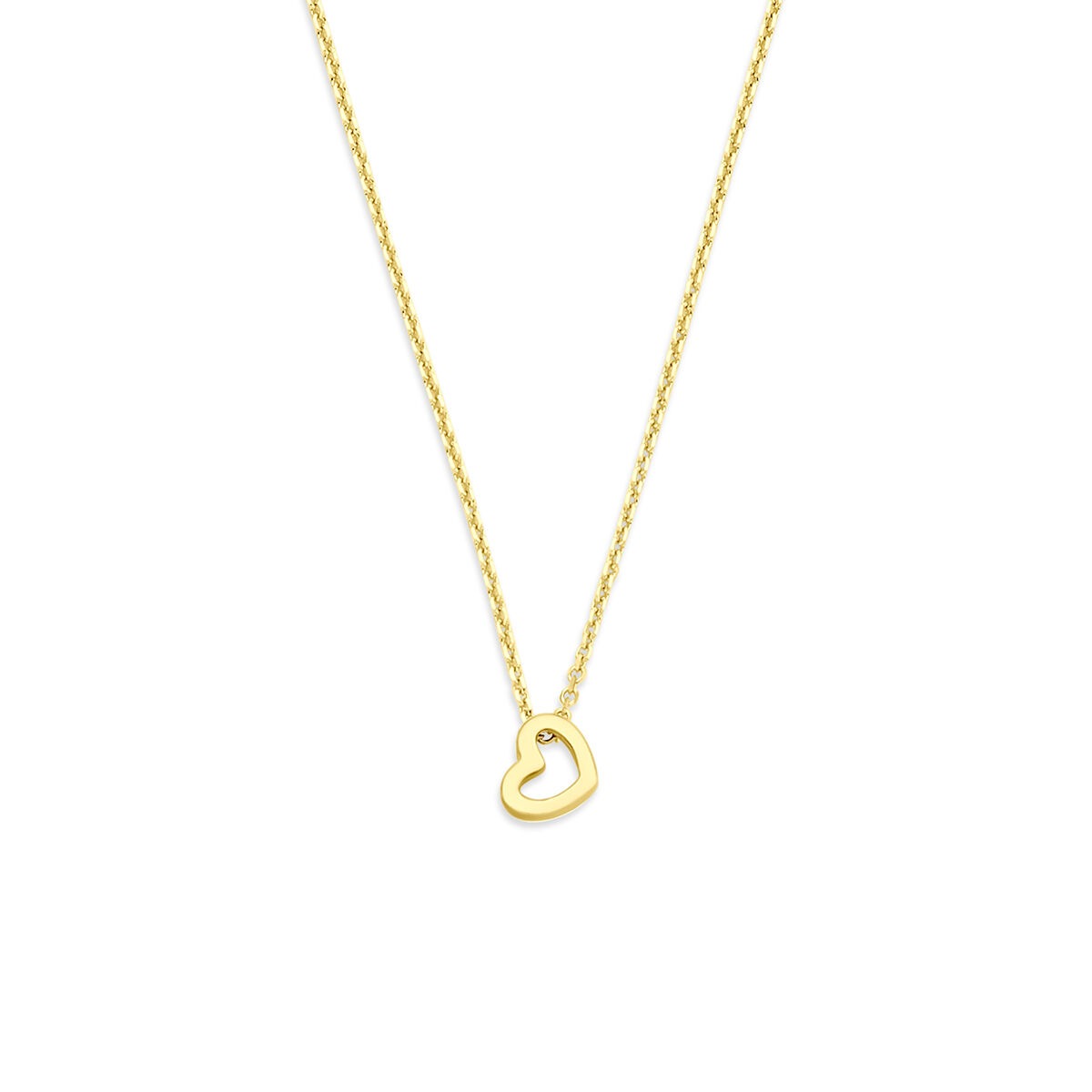 Kette aus 14k Gelbgold mit herzförmigem Anhänger