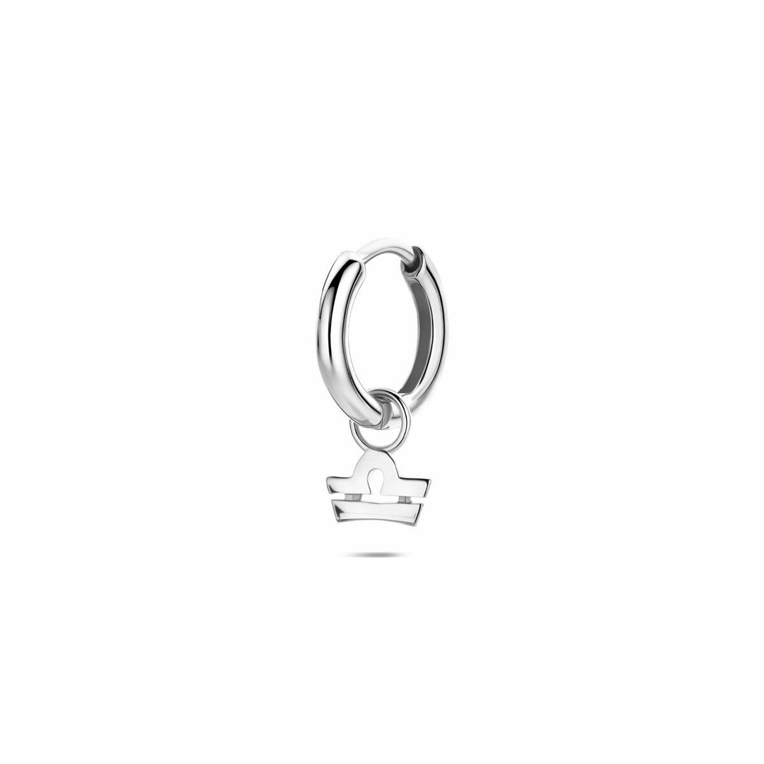 Zilveren oorring met sterrenbeeld – gerhodineerd 925 zilver (per stuk)