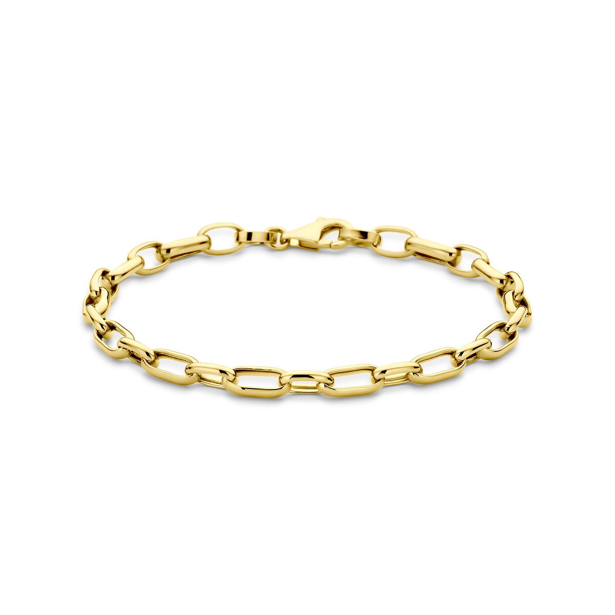 Goldenes 14k Ankerarmband mit 4,8 mm breiten Gliedern