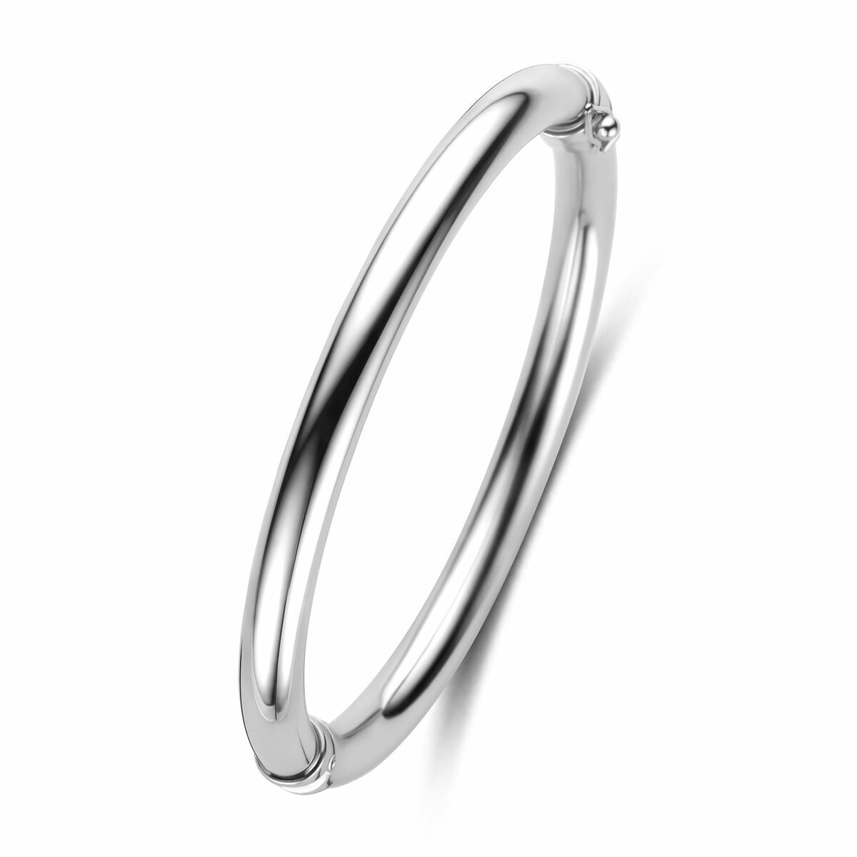 Schlichte, zeitlose bangle Armband aus Silber mit glatter Oberfläche und feinem Design