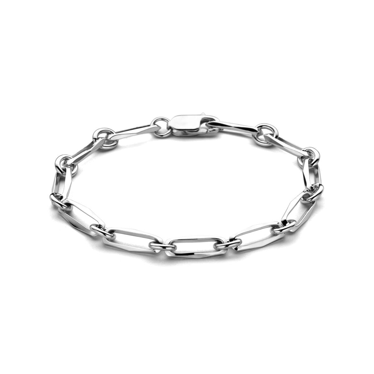 Silberne Closed Forever Armband mit 5,5 mm breiten Gliedern und glänzender Oberfläche