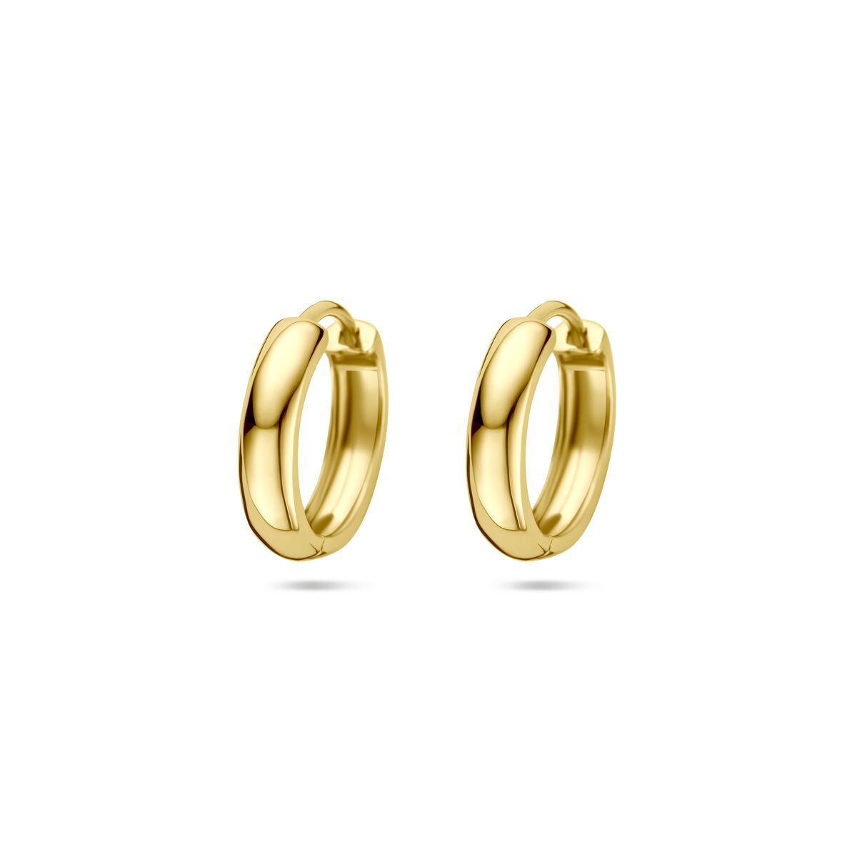 Goldene Creolen 14k mit einer Größe von 15 x 3,5 mm