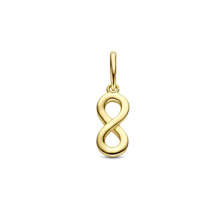 9k geelgouden infinity hanger – symbolisch dames sieraad voor eeuwige verbondenheid