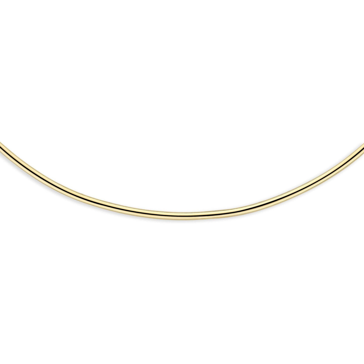 14k gelbgoldenes Spang-Collier mit geschwungener Form