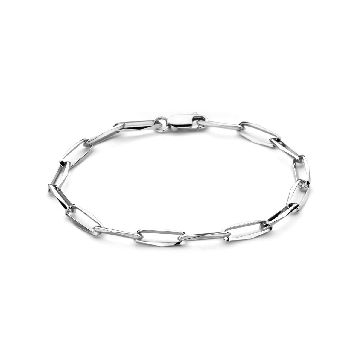 Silberne Closed Forever Armband mit 4,5 mm breiten Gliedern in ovaler Form