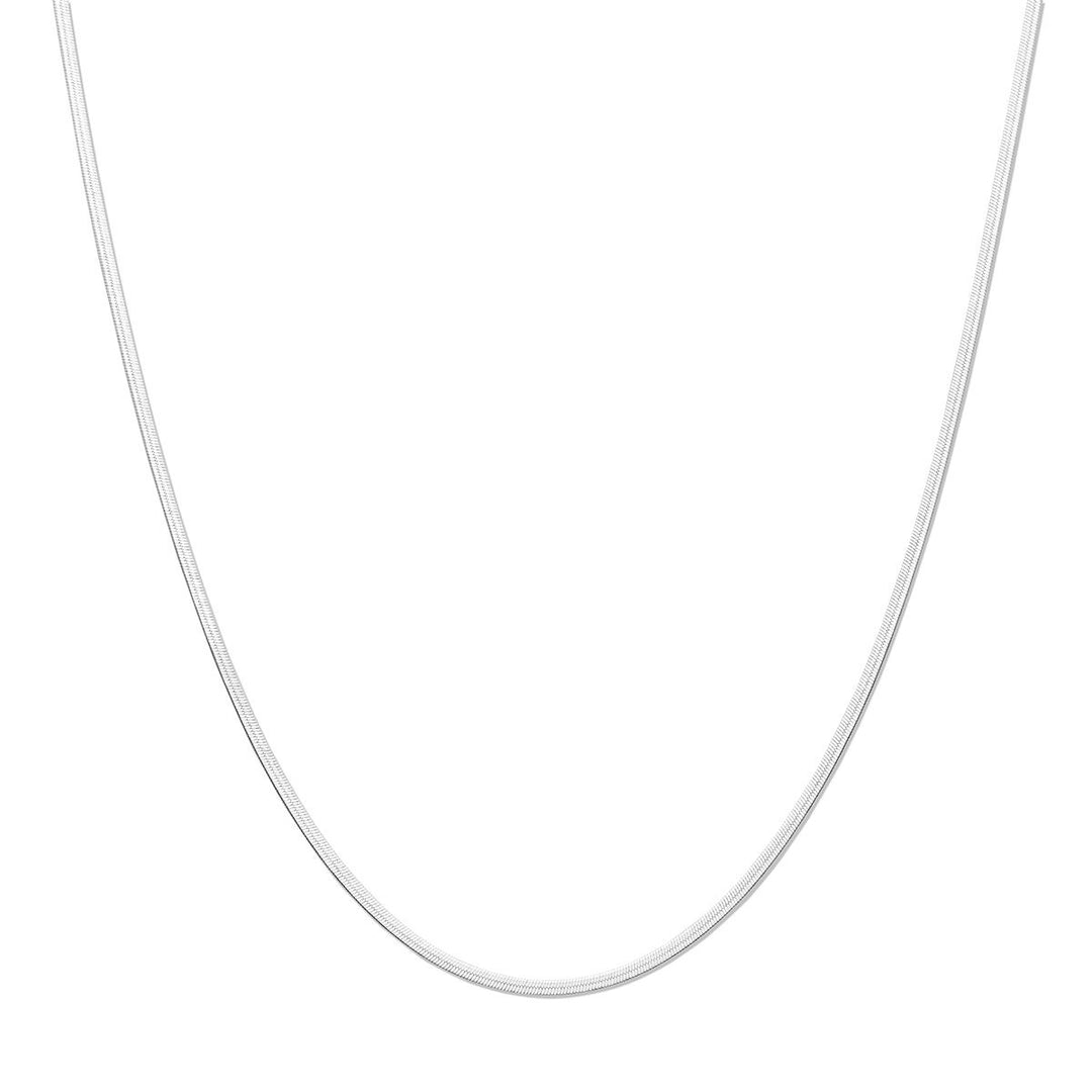 Rhodiniertes 925er Silber Schlangenkette 2 mm