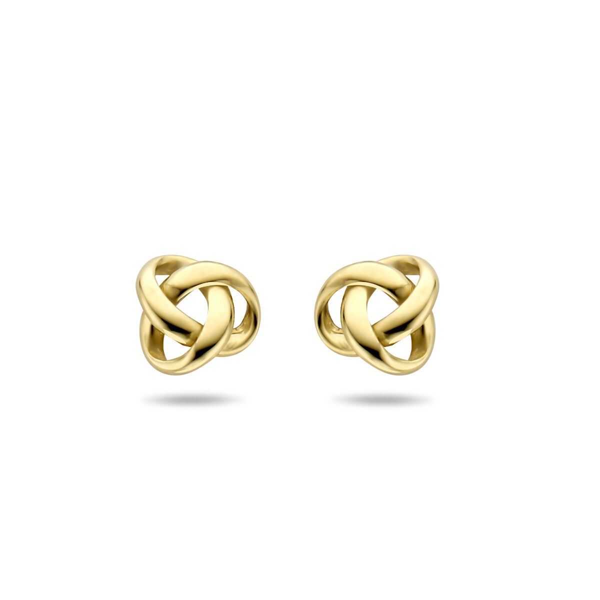 Goldene Ohrstecker in Knotenform aus 9 Karat Gold