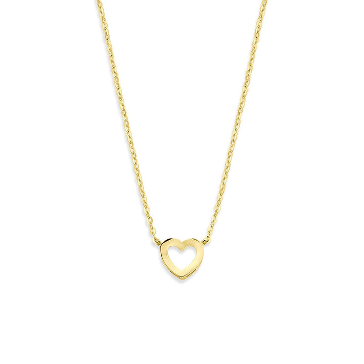 Halskette Herz 41 + 4 cm 14K Gelbgold