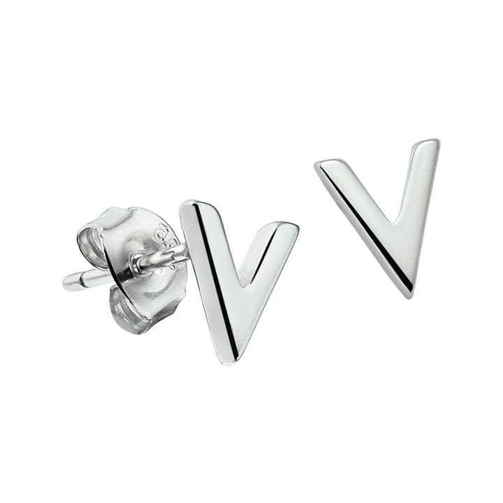 Silber rhodinierte Ohrstecker