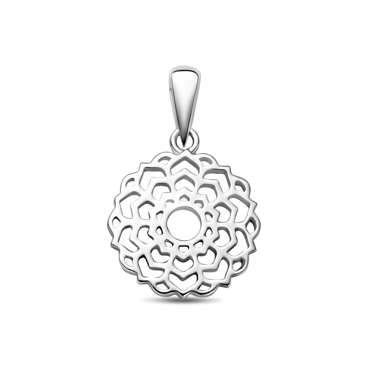Gerhodineerd zilveren bloemenhanger