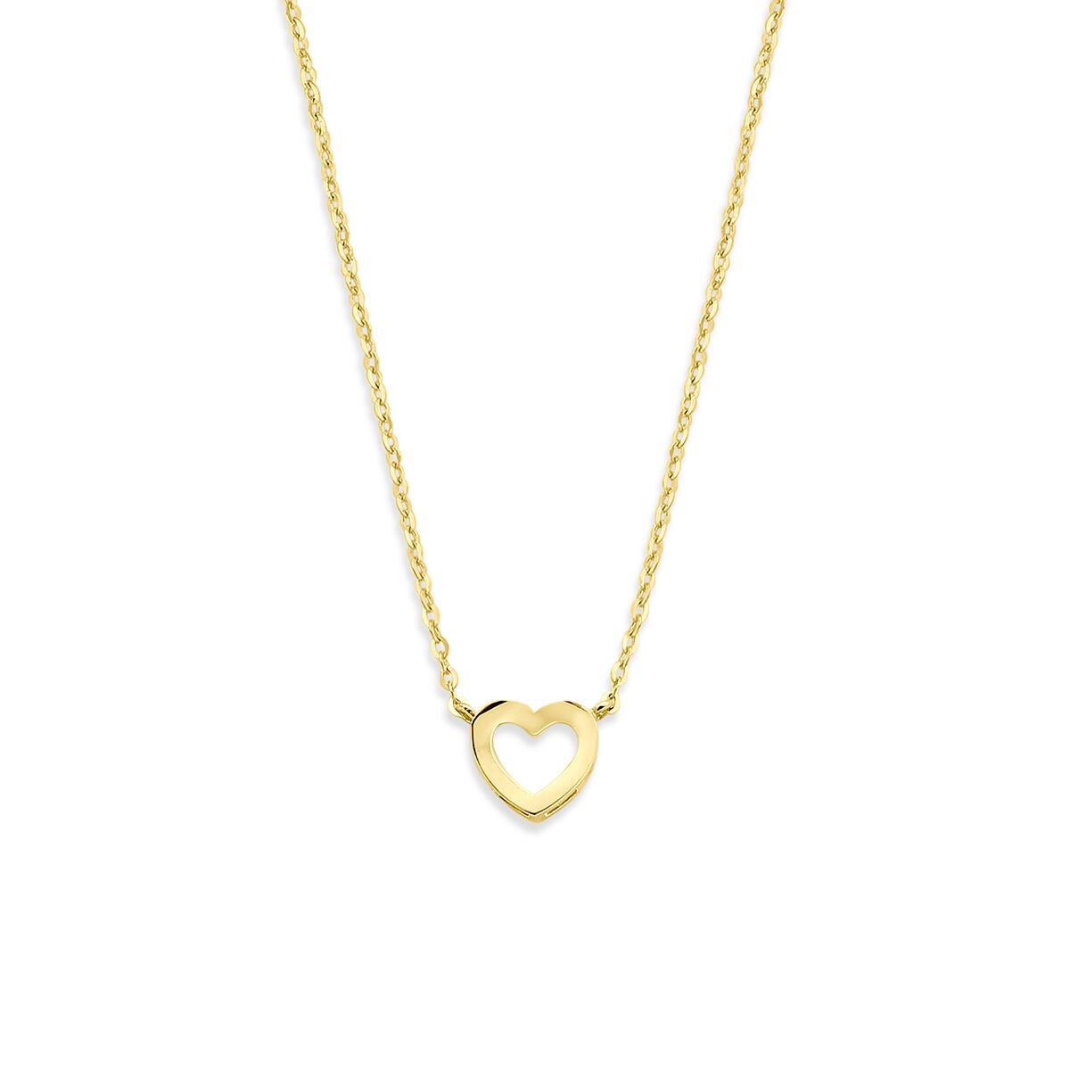 Collier aus 9 Karat Gelbgold mit herzförmigem Anhänger
