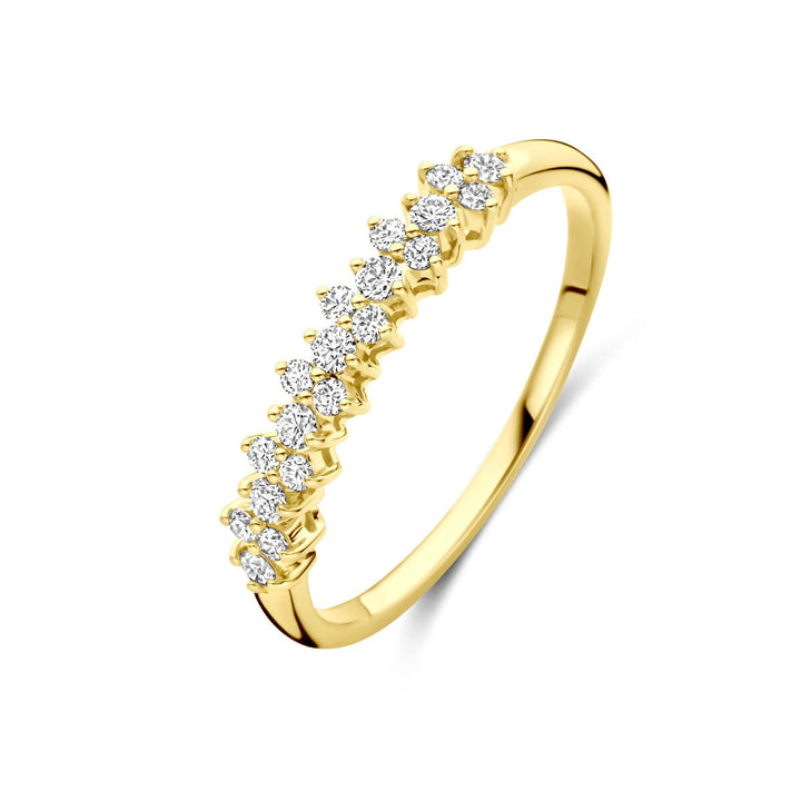 14k gouden damesring met diamant – 0.24 ct, 3,5 mm