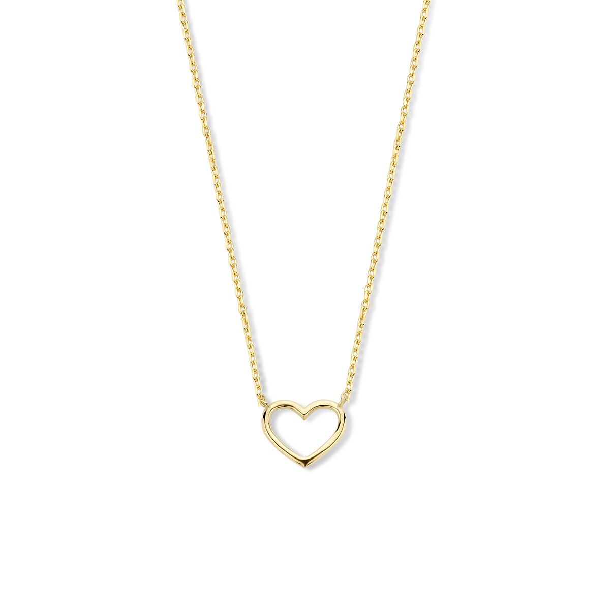 Collier aus 9 Karat Gelbgold mit herzförmigem Anhänger