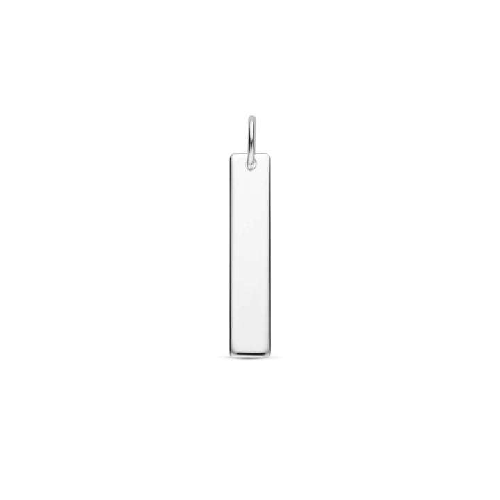Zilveren rechthoekige hanger – 925 zilver met modern minimalisme