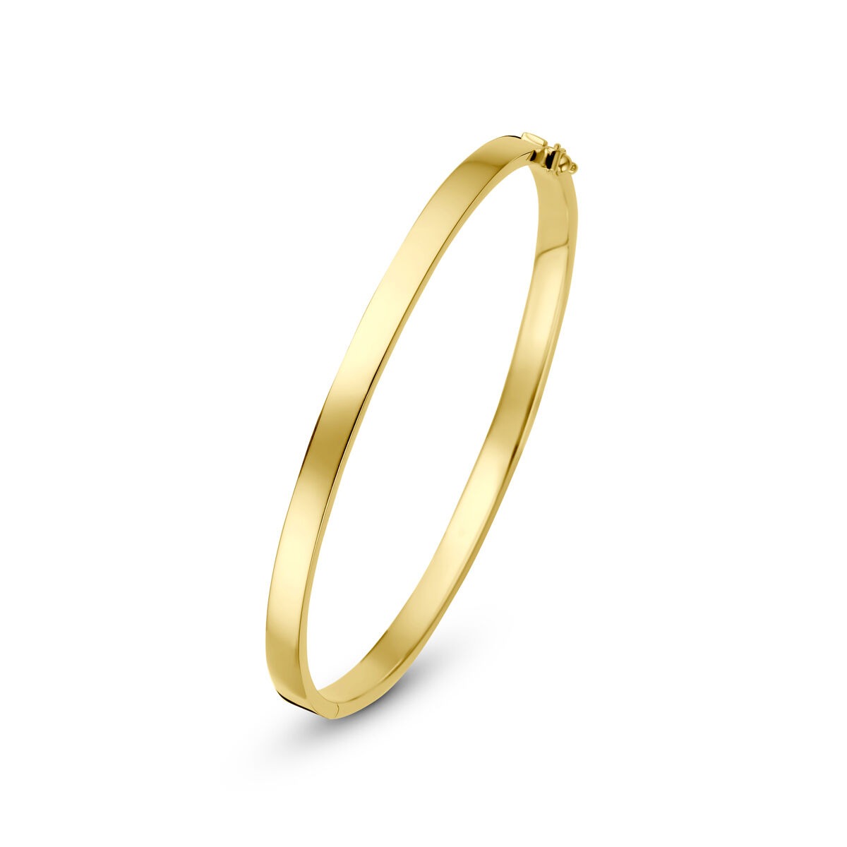 Damenarmband aus 14k Gelbgold mit schmalem, glattem Design