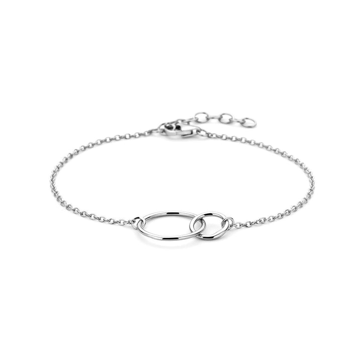 Armband Kreise 16 + 2,5 cm Silber rhodiniert