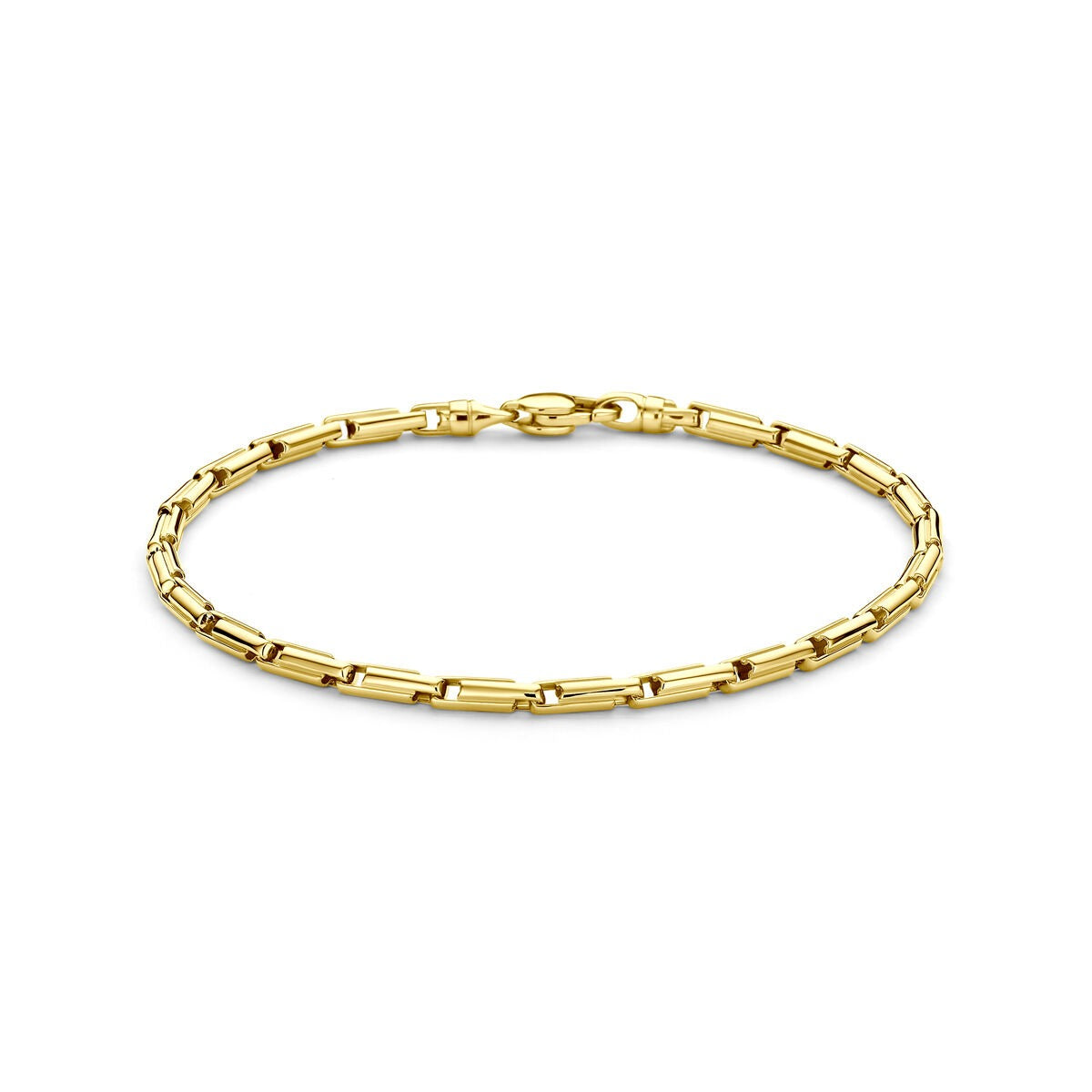 Herrenarmband aus 14k Gelbgold mit feinen 3 mm Gliedern