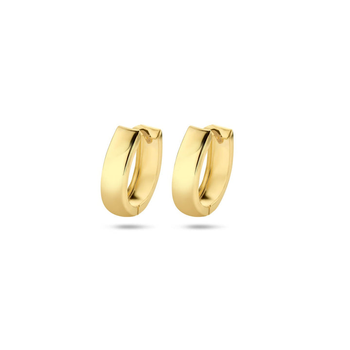 flache Ohrhänger 4,0 mm 14K Gelbgold