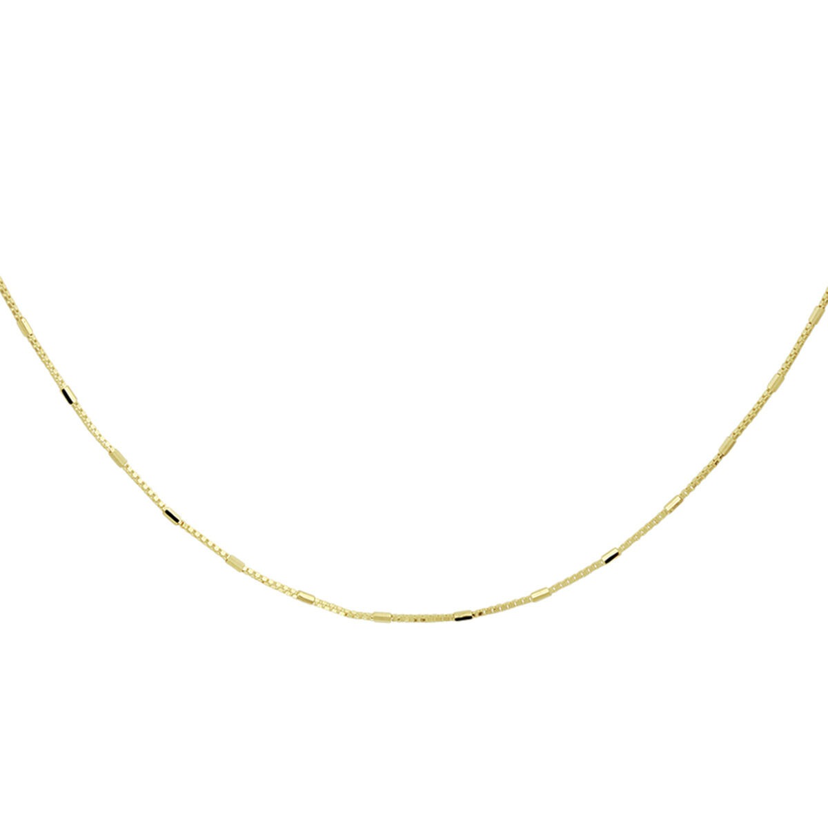 Venetianisches Collier aus 14 Karat Gold mit Stäbchen-Design und feiner Struktur
