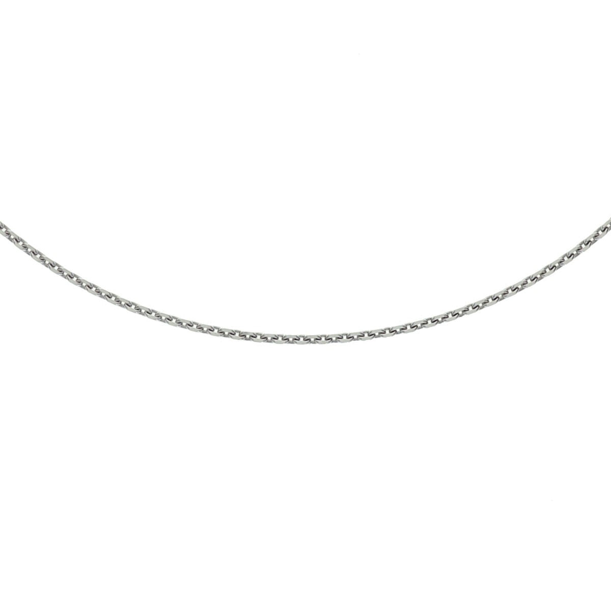 Halskette aus rhodiniertem 925 Silber mit feiner Ankerkette
