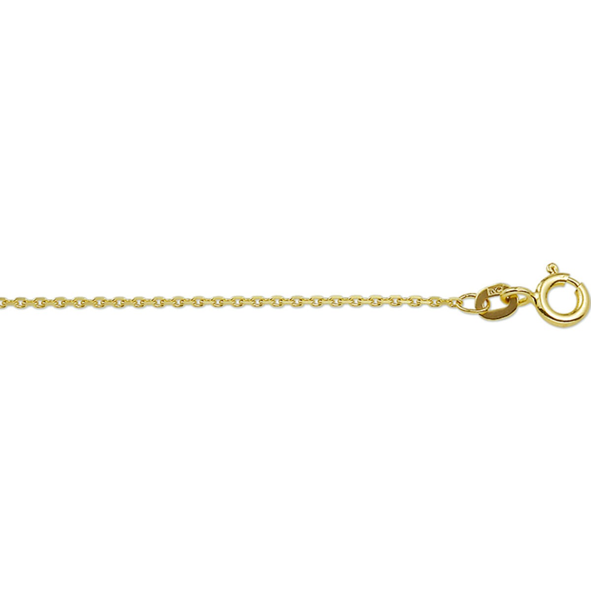 Goldene Ankerkette für Damen – 14k, verstellbare Länge, 1,1 mm dicke Glieder