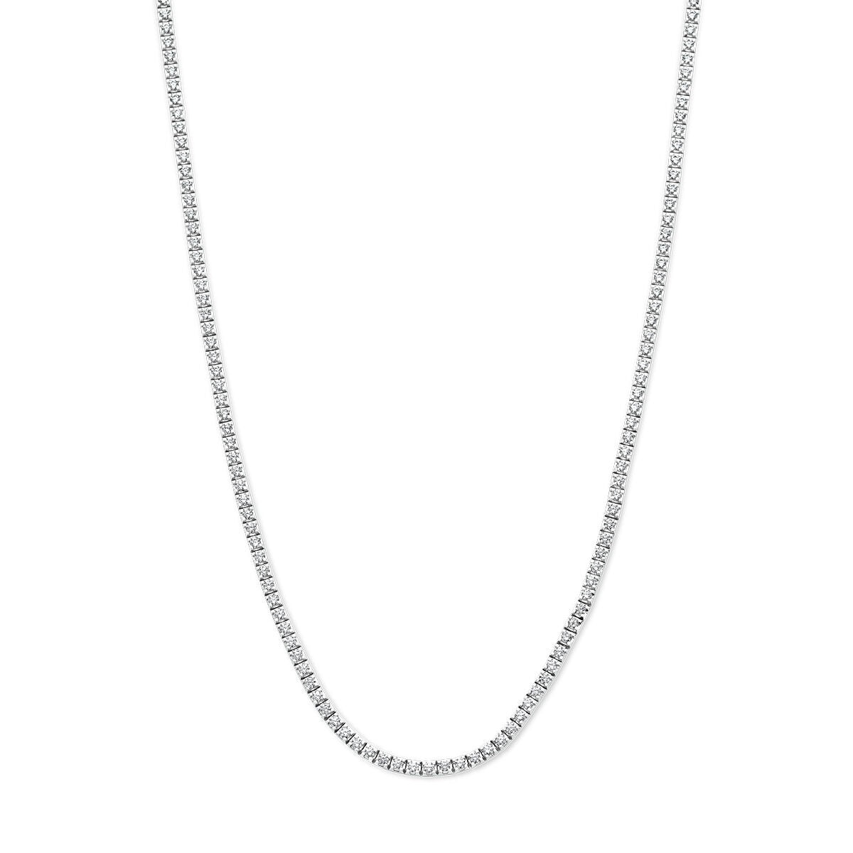 14k Weißgold Tennis-Collier mit 3,00 ct lab-grown Diamanten – brillant geschliffen