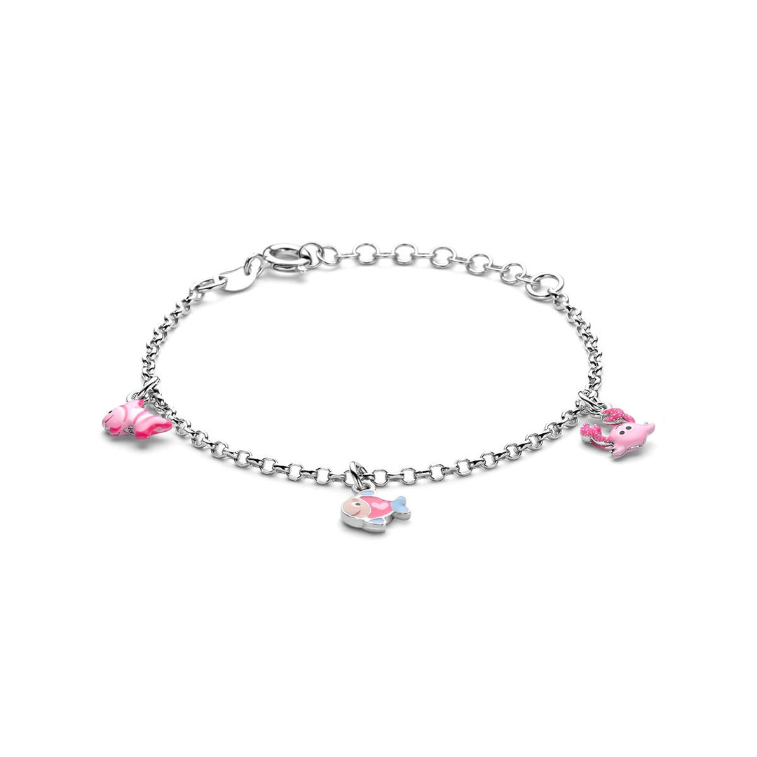 Zilveren kinderarmband met zeedieren – gerhodineerd 925 zilver