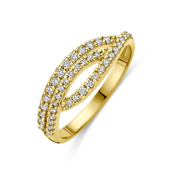 14k Geelgouden ring met lab grown diamant